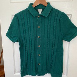 Men's Size Medium Sweater Knit Polo Shirt